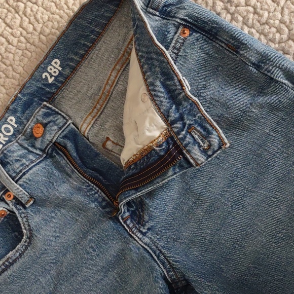 J. Crew 28P Demi Boot Crop Distressed Cotton Tencel Blend Blue Jeans - Picture 9 of 16